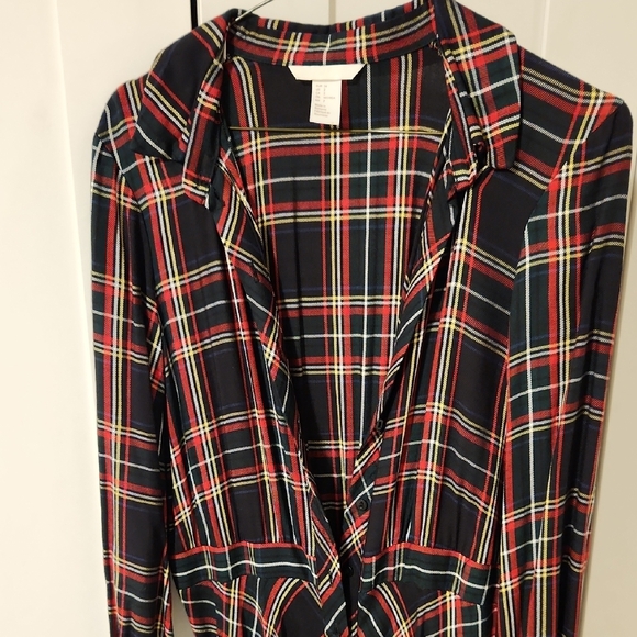 Plaid Long Sleeve Dress - Picture 2 of 6